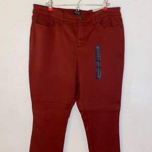 Deep Orange Sculpting Jeans